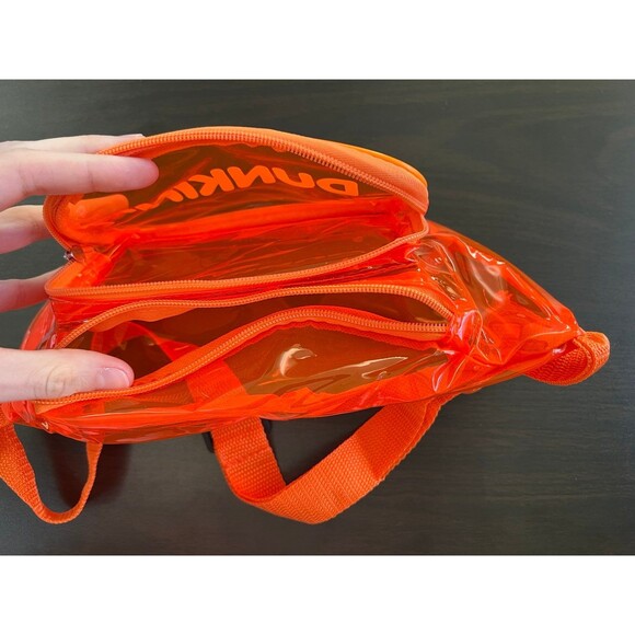 Dunkin’ Donuts Clear Transparent Orange Fanny Pack - Picture 4 of 5